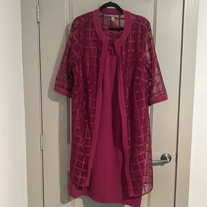 Maya Brooke, 18W, 2-pc, dress set, maroon